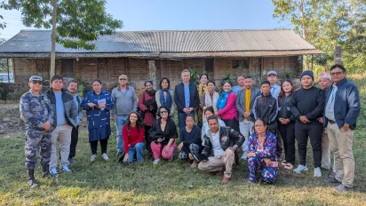 Numan Özcan, Country Director, ILO Office for Nepal and Monique Sokhan, United Nations High Commissioner for Refugees (UNHCR) Representative for Ne jointly visited Bhutanese refugee settlements in Koshi Province.